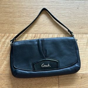 Coach large wristlet black